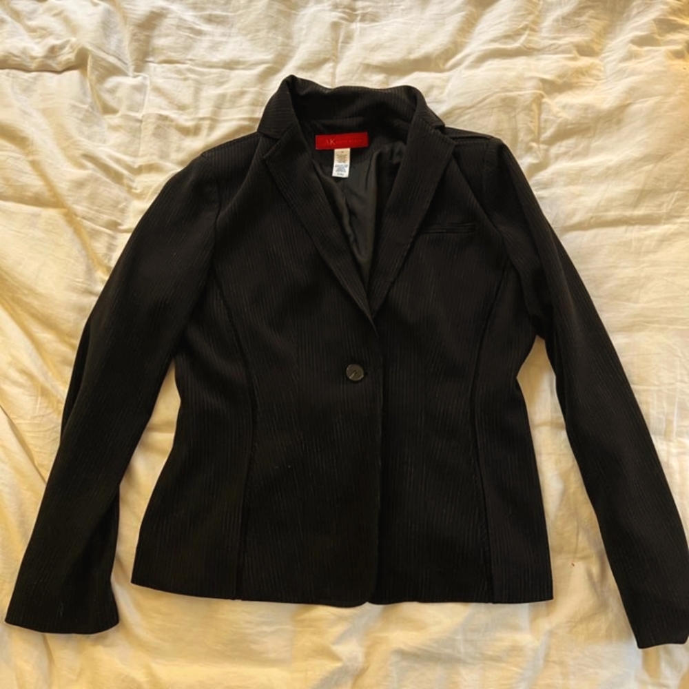 Striped black blazer